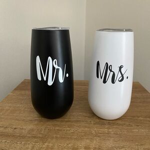 Mr and Mrs mini wine tumblers